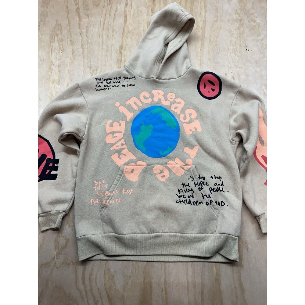 Pac Sun Increase Peace Hoodie Graphic Earth Flames Love S Sweatshirt Pullover